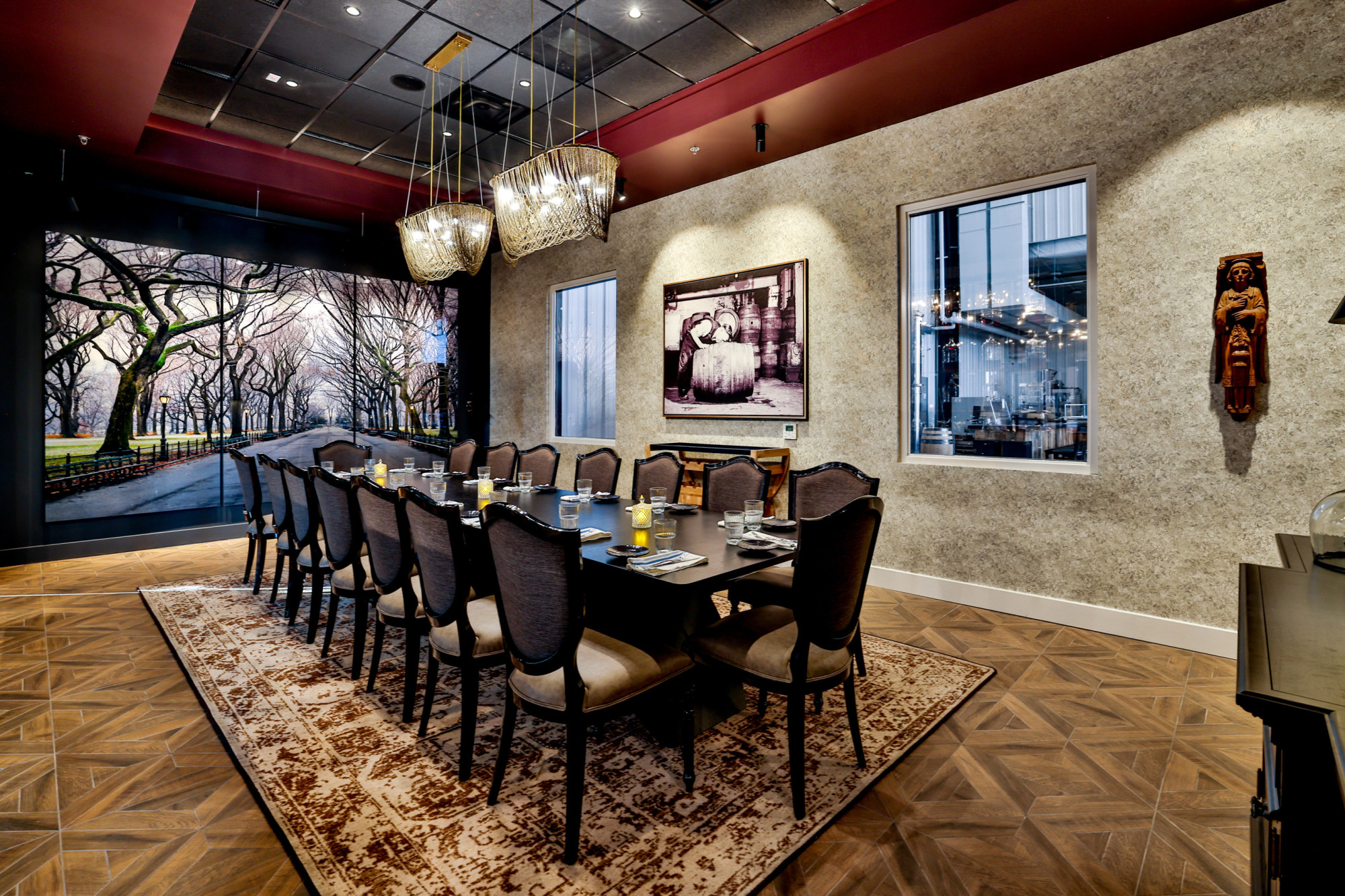 The private dining room at Proof Kitchen + Bar